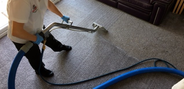 Gerrards Carpet Cleaners in action